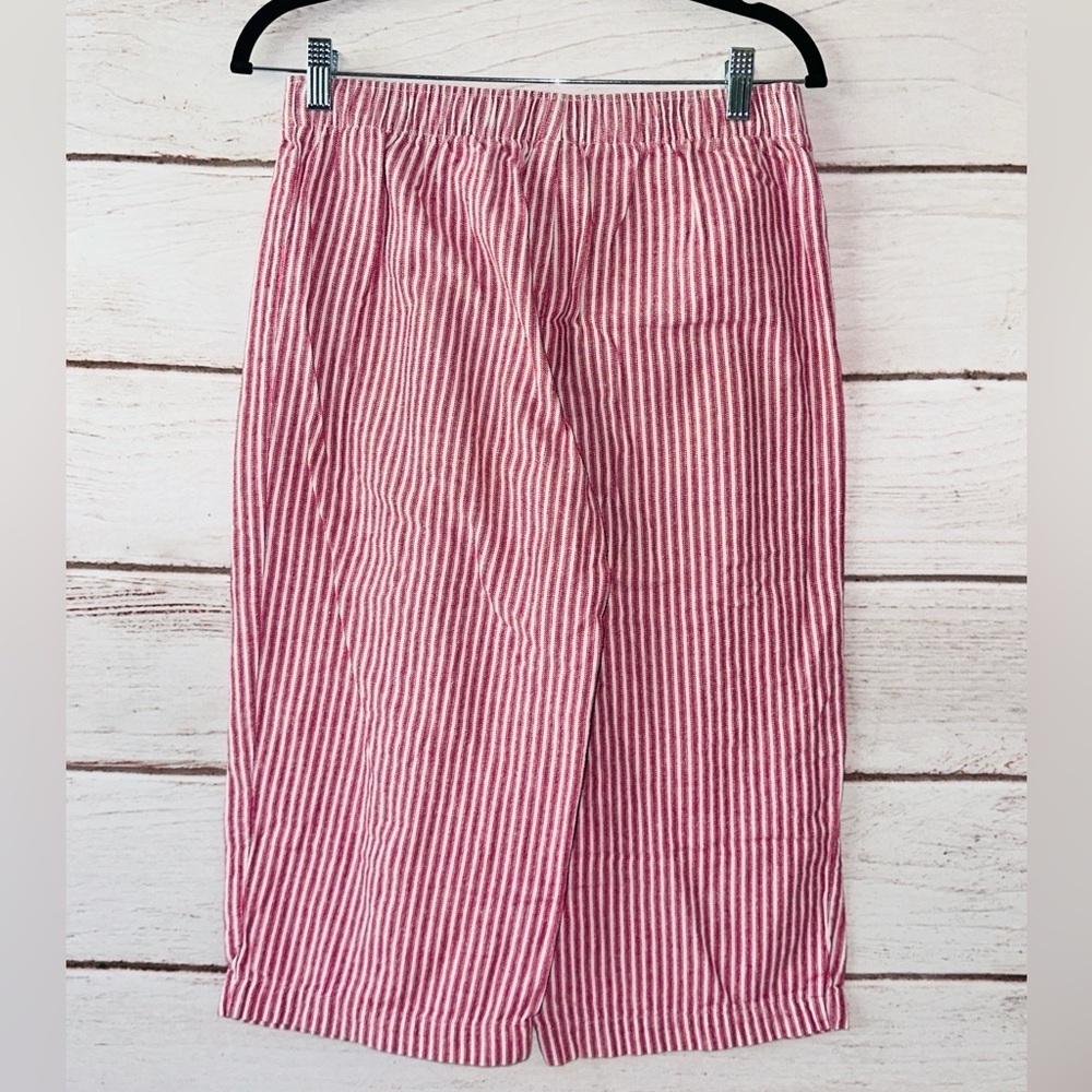 Liz Claiborne Red & White Pinstripe Pajama Set | Size M Classic Cute Comfortable - Picture 3 of 11